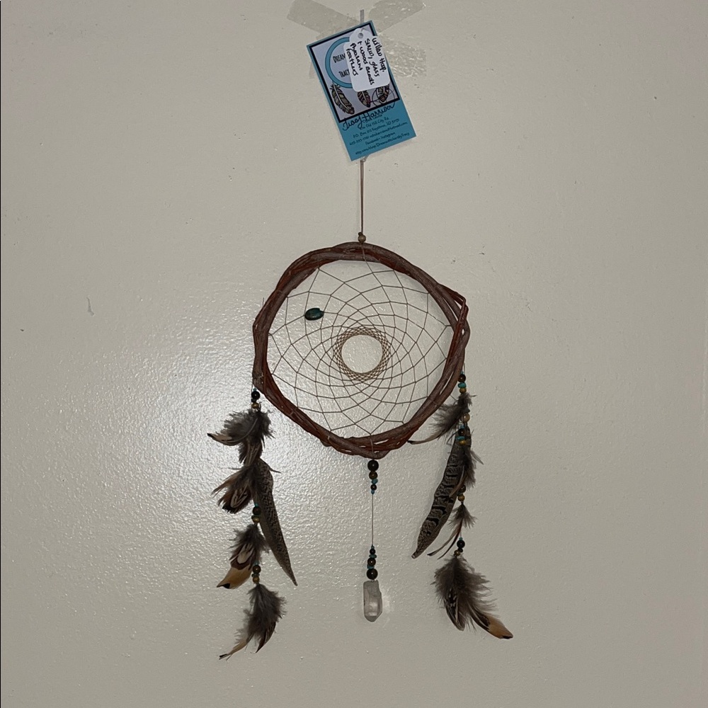 Brown Dreamcatcher with Feathers
